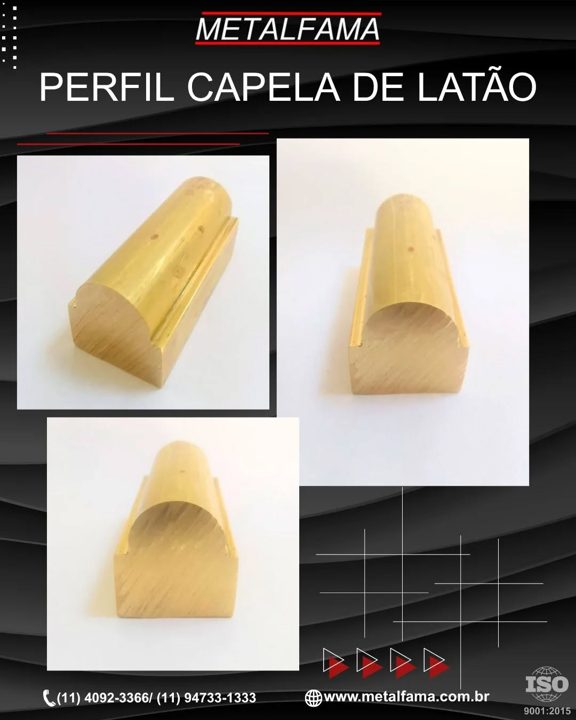 Um dos nossos desenvolvimentos: Perfil Capela em Latão CLA 360, resultado de um trabalho técnico e detalhado da nossa eq