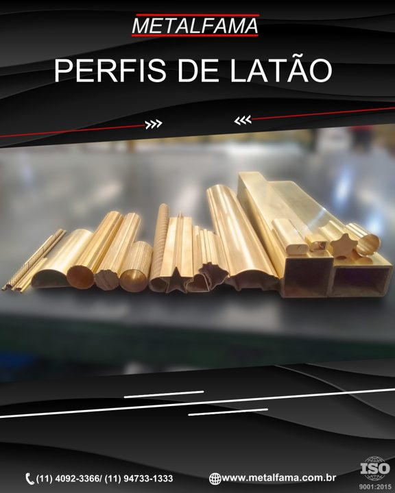 Na Metalfama, produzimos os mais variados Perfis na liga de Latão, que atendam a necessidade do seu projeto, em diversas