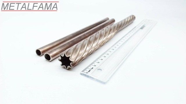 Trefilação de tubos de cuproníquel, utilizado em aplicações onde há troca térmica em meios mais agressivos como água do 