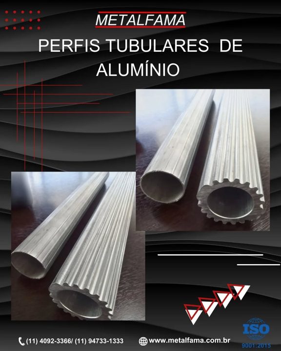 Tubos trefilados de alumínio canelados e estriados, desenvolvidos para aplicações exigentes e especiais, com excelente q