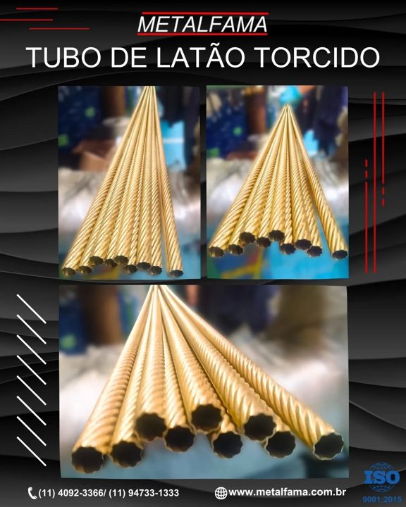 Tubos e perfis de latão para bijuteria e decoração