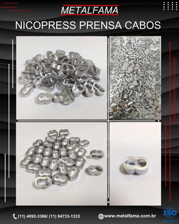 Na Metalfama, produzimos Nicopress Prensa Cabos que oferece controle dimensional rigoroso, acabamento de excelência e so