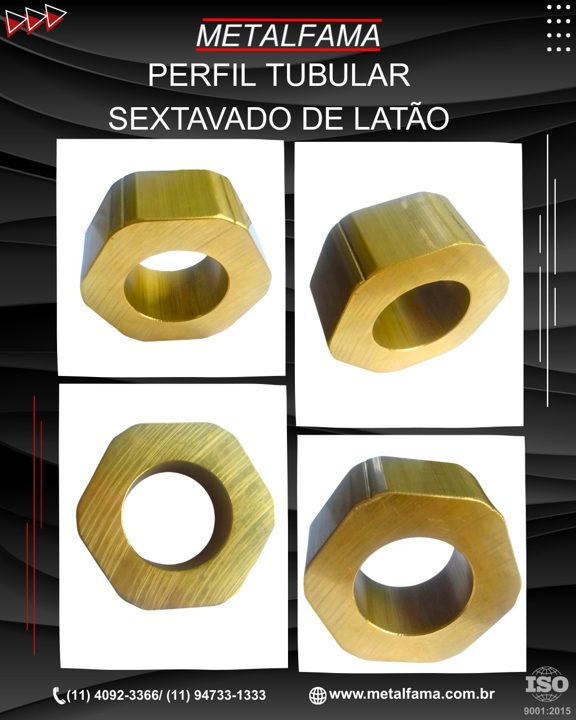 A Metalfama desenvolve Perfis Tubulares Sextavados em Latão para atender as exigências técnicas do mercado de conexões i