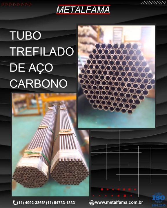 Desenvolvimento de trefilação em tubos de aço carbono, proporcionando tolerâncias rigorosas, melhor acabamento superfici