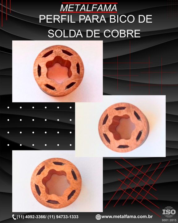 Os Perfis Tubulares de Cobre da Metalfama são a escolha certa para garantir a qualidade e desempenho em Bicos de Solda.