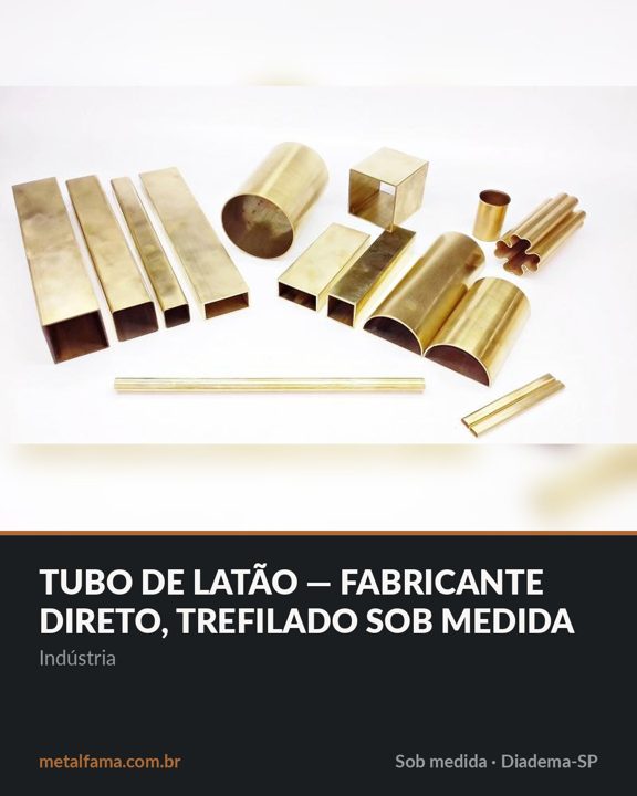 Tubo de Latão — fabricante direto, trefilado sob medida sob medida, direto de quem trefila.